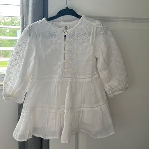 Banana Republic dress, size 18-24m, white embroidered
